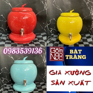 Bình nước 5.5 lít + đế sứ gốm sứ bát tràng