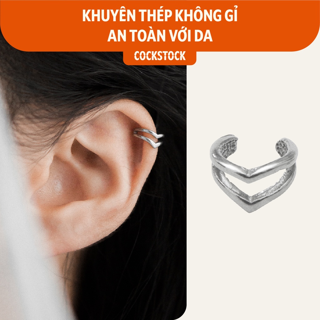 Khuyên tai Double W Earcuff CockStock