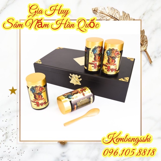[HÀNG MỚI VỀ] Cao Hồng Sâm Hàn Quốc, Hộp Gỗ Đen 4 lọ | BigBuy360 - bigbuy360.vn