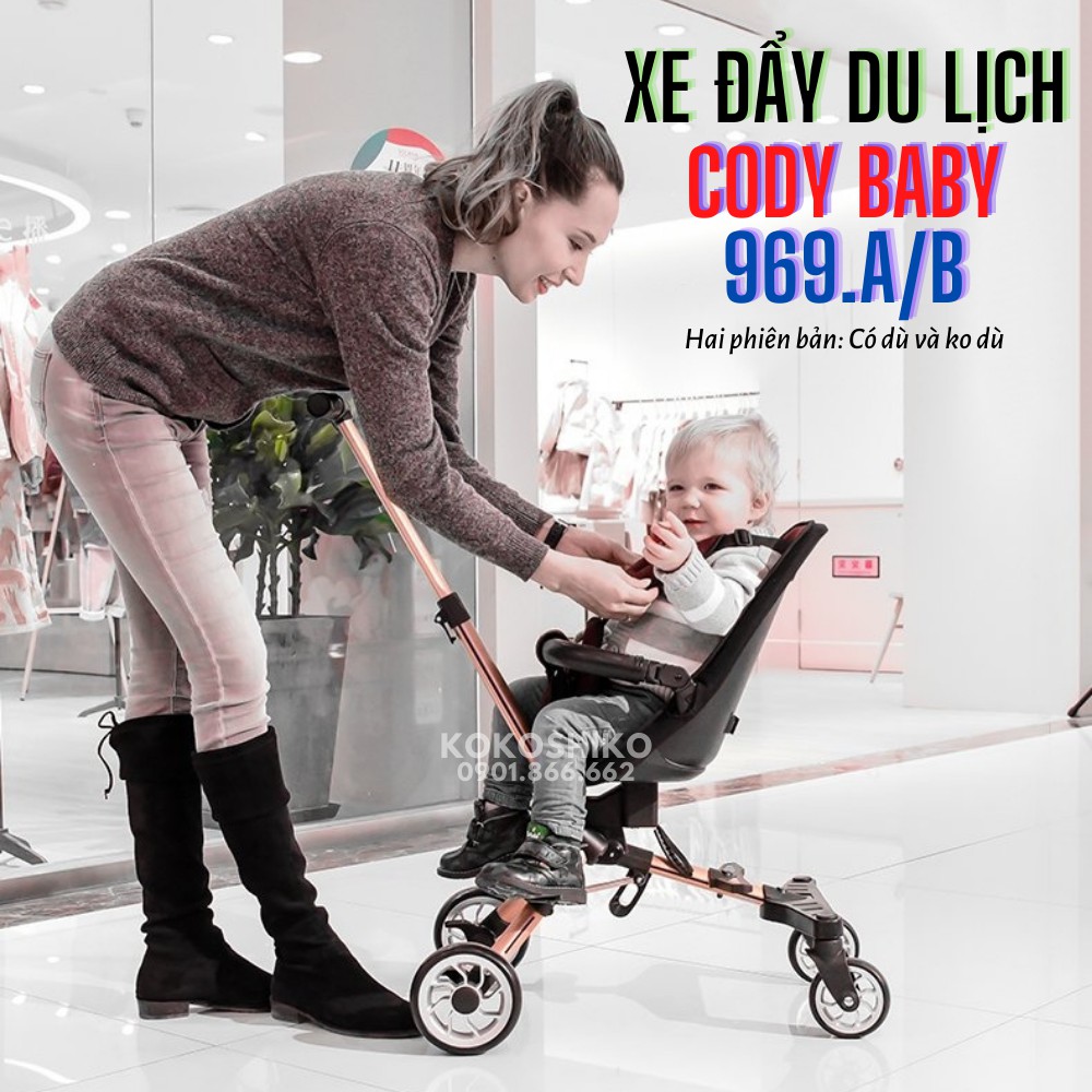 Xe đẩy du lịch Cody Baby 969 [Hàng xuất EU, gập gọn]