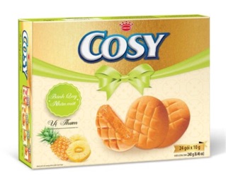 Bánh quy nhân mứt thơm Cozy 240g (24 gói)