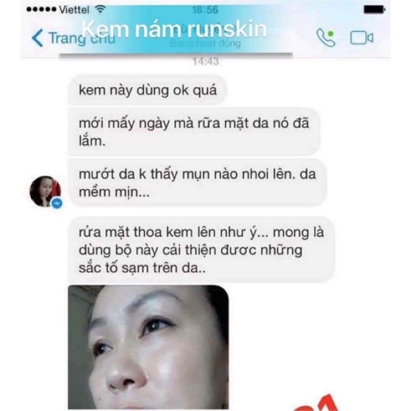 Kem dưỡng da mờ thâm nám RUNSKIN