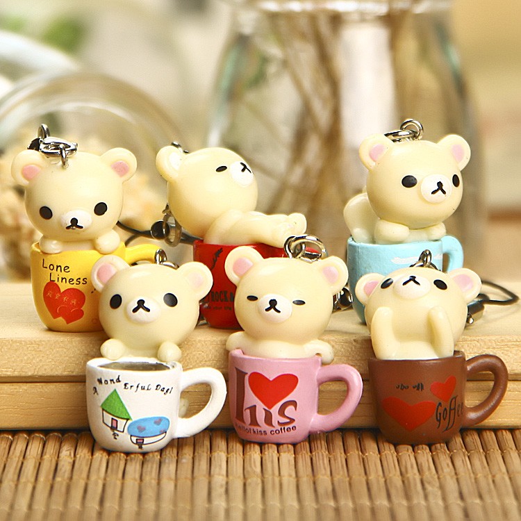 FREESHIP 99K TOÀN QUỐC_Móc điện thoại/Móc Khóa Cafe Gấu - 00030
