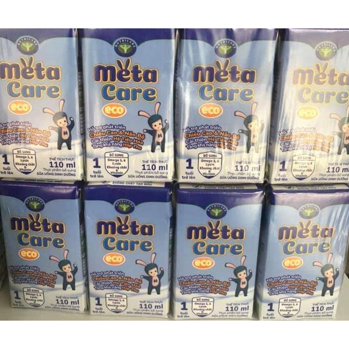 Sữa  META CARE Pha Sẵn 48 hộp/thùng thể tích thực 110ml.