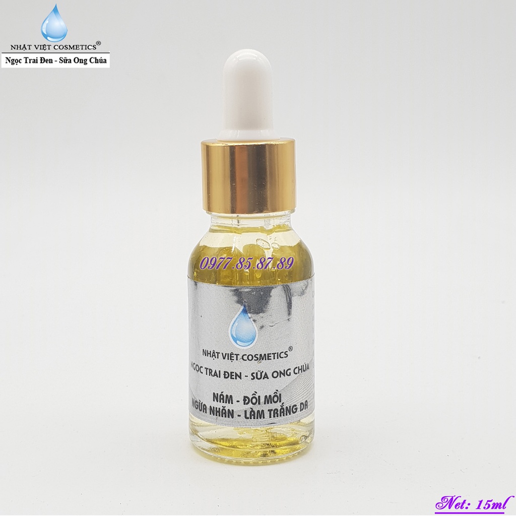 Serum nám Nhật Việt Cosmetics đồi mồi ngừa nhăn làm trắng da Ngọc Trai Đen - Sữa Ong Chúa