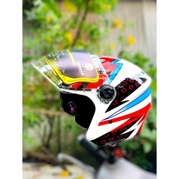 Mũ Bảo Hiểm 3/4 M268 2 Kính Dragon Boy cực ngầu ,Tặng logo kyt, Bảo hành 12 tháng