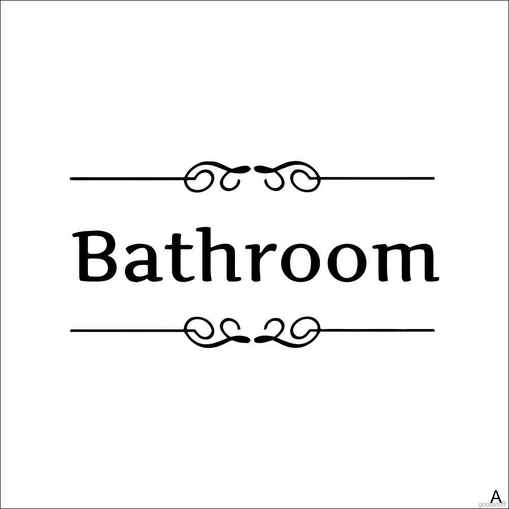 Decal dán tường phòng tắm, tolet kiểu chữ | BigBuy360 - bigbuy360.vn