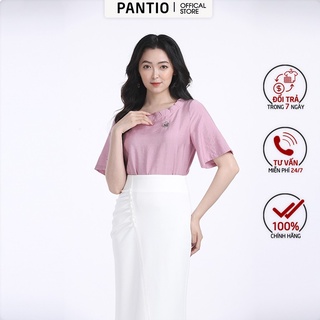 Áo sơ mi nữ chất liệu thô, dáng suông, tay lỡ FAS52121 - PANTIO