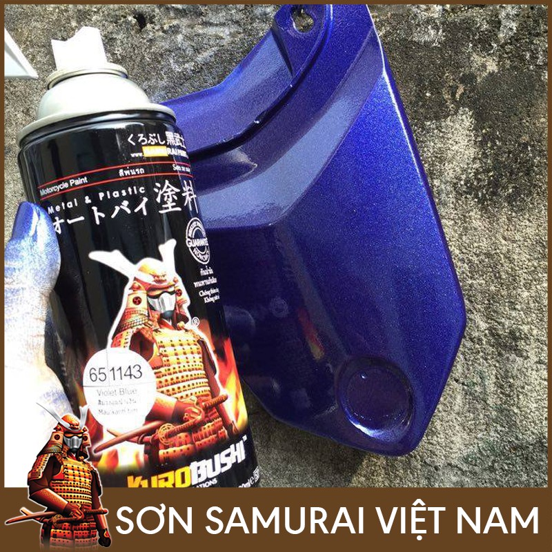 Màu Xanh Tím Sơn Samurai - Combo Màu Xanh Tím 1143 Sơn Xịt Samurai