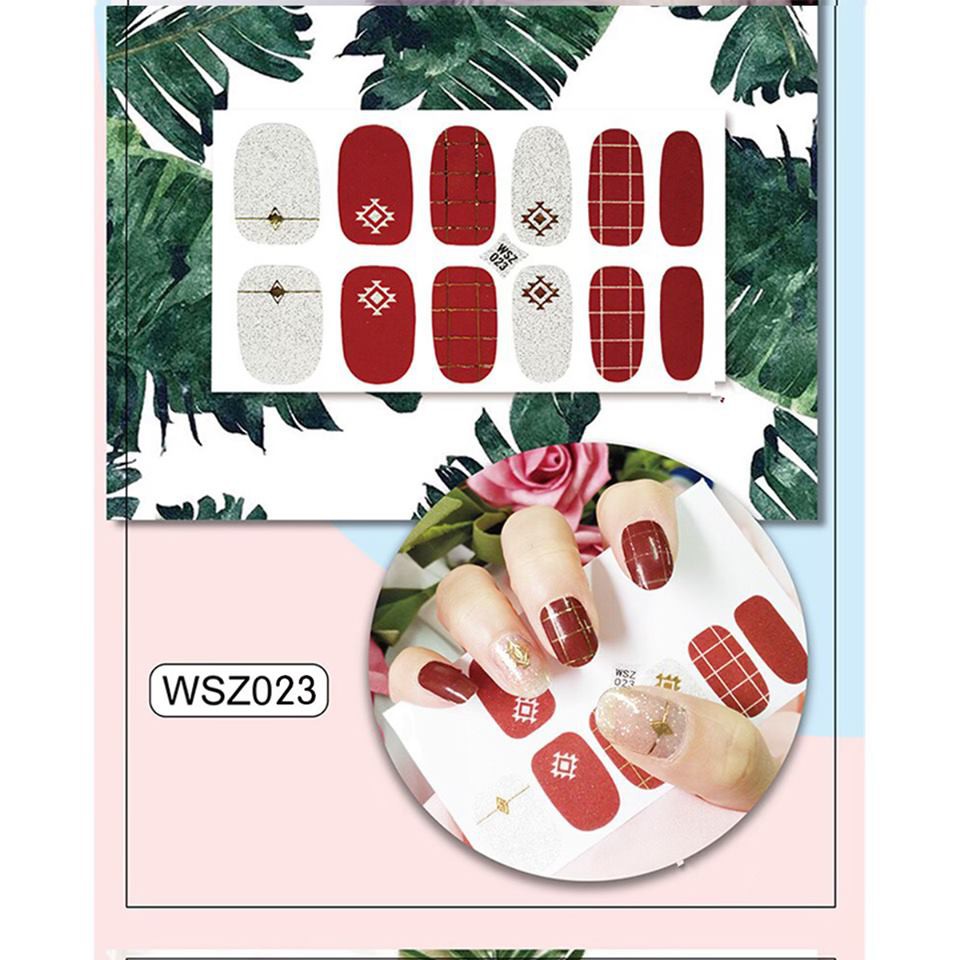 Set Sticker Dán Móng Tay 3D Cực Xinh Cho Các Nàng P230 - Nail Wraps HOT TREND