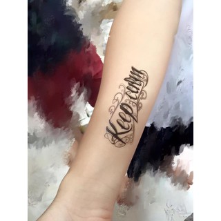 Hình xăm dán chữ keepcalm 10x6cm- tặng đồng size khi mua từ 5 tấm