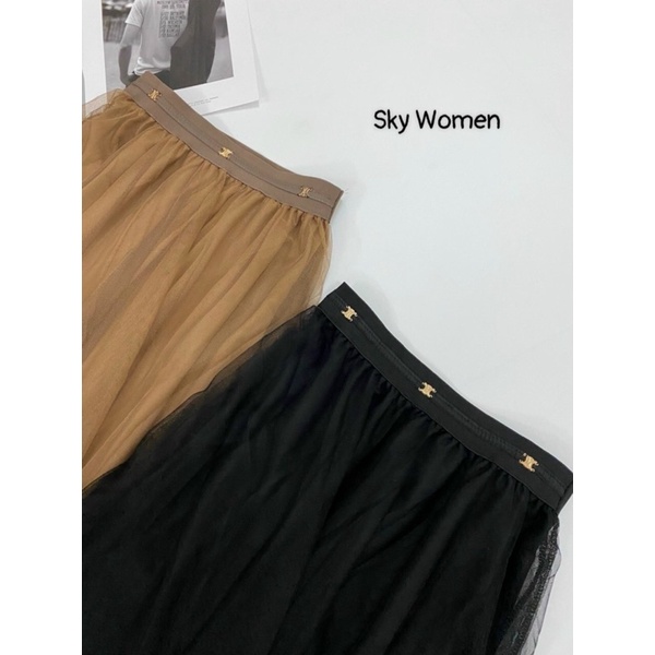 CHÂN VÁY LƯỚI MIDI, CHÂN VÁY XOÈ CÔNG CHÚA DÁNG DÀI MS16781