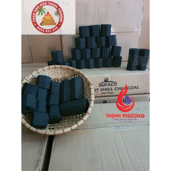 GIÁ SỐC 5kg Than Gáo Dừa THỊNH PHƯƠNG đốt không khói, than sạch chất lượng LOẠI 1