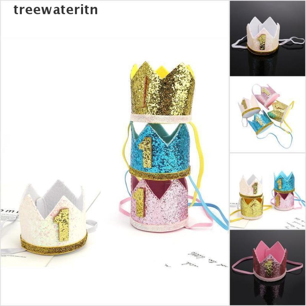 Mũ đội kiểu vương miện phong cách công chúa long lanh trang trí tiệc sinh nhật nội thất dành cho bé gái