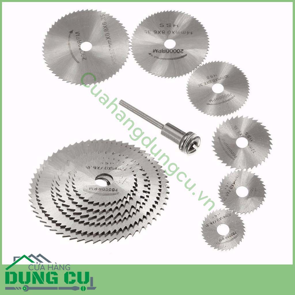 Bộ 6 lưỡi cưa mini cho máy khoan 22-50mm thép gió HSS