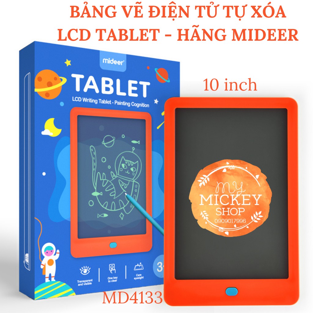 Mideer LCD Tablet - Bảng vẽ điện tử - bảng viết tự xóa thông minh đa chức năng MD4133 Mymickeyshop