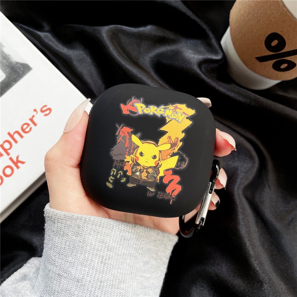 Vỏ Bảo Vệ Hộp Sạc Tai Nghe Beats Fit Pro Mềm Họa Tiết Pikachu Và Tên Lửa Dễ Thương