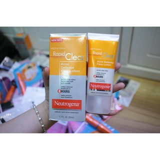 Kem Dưỡng Da Mụn Neutrogena Rapid Clear Acne Defense Face Lotion.