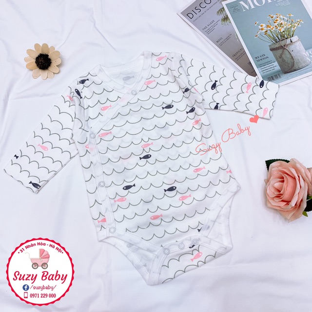 Bodysuit cúc lệch cho bé