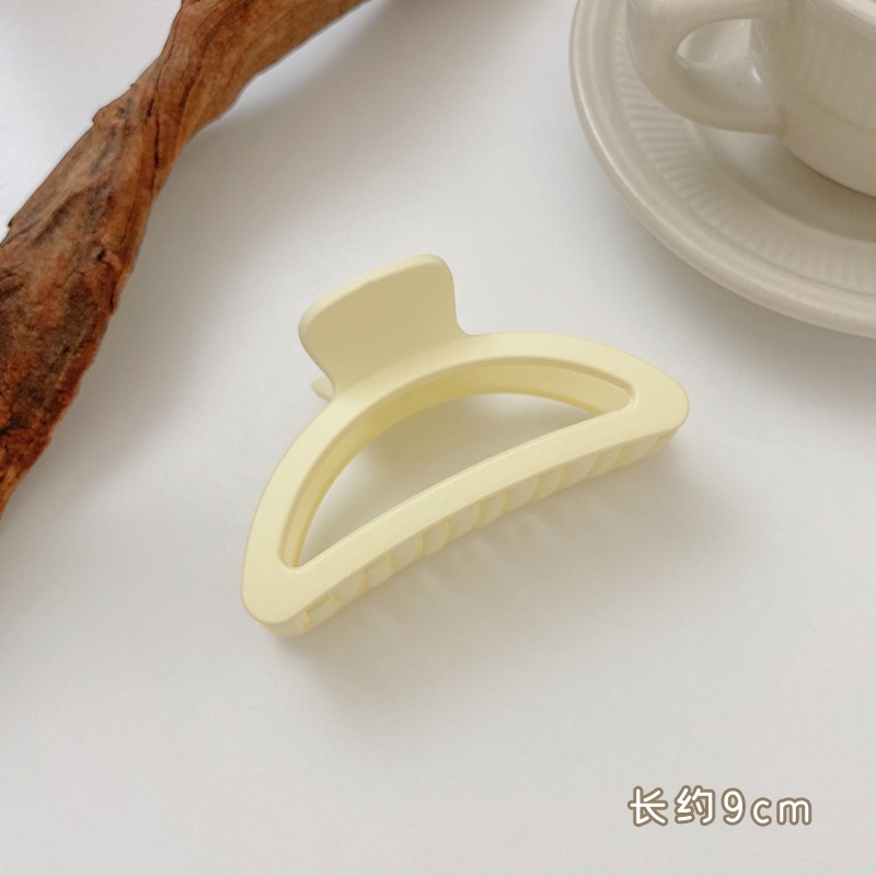Kẹp Tóc Acrylic Màu Cà Phê Hình Cá Mập Đơn Giản Thời Trang Phong Cách Pháp Cổ Điển Cho Nữ
