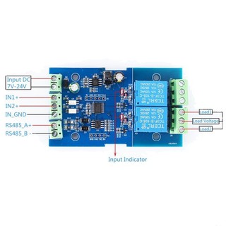 Module 2 relay điều khiển qua RS485 (MODBUS RTU)-TH348