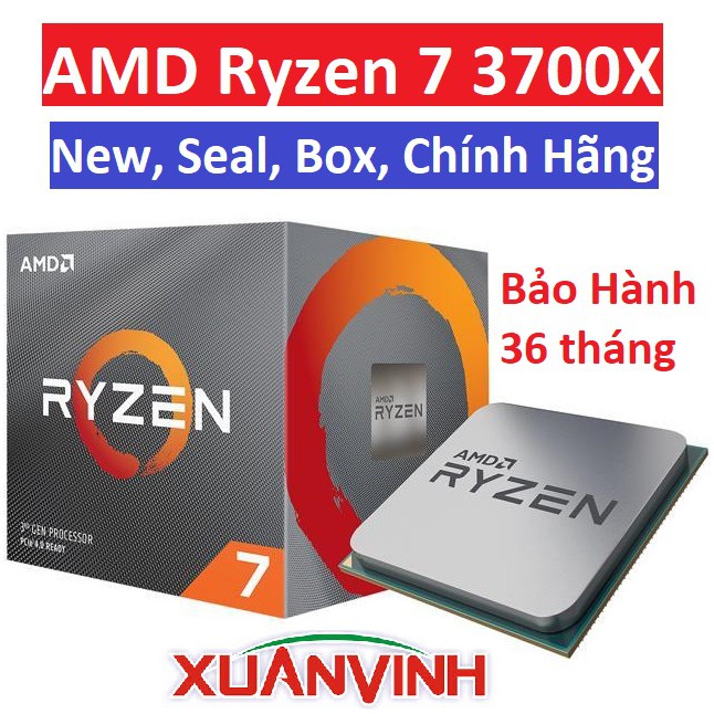 CPU AMD Ryzen 7 3700X 4.4GHZ 8 NHÂN 16 LUỒNG NEW 100% CHÍNH HÃNG