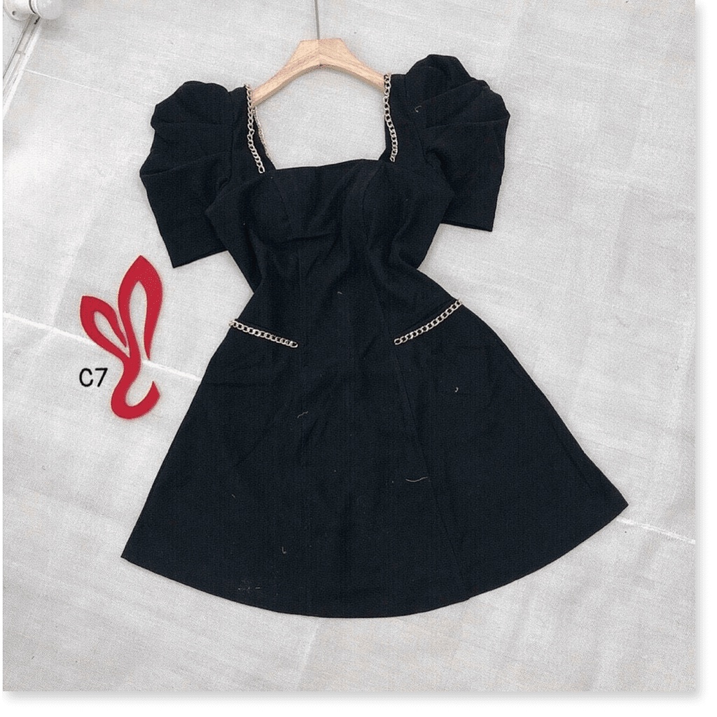 Đầm trượt phối viền xích nữ dự tiệc siêu sang trọng cho quý chị em KME FASHION