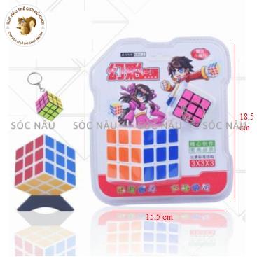 Rubik 3x3, 2x2, 3x3, 3D, Đồ chơi rubic 3 tầng khối lập phương Sóc Nâu giúp bé rèn luyện và phát triển trí não