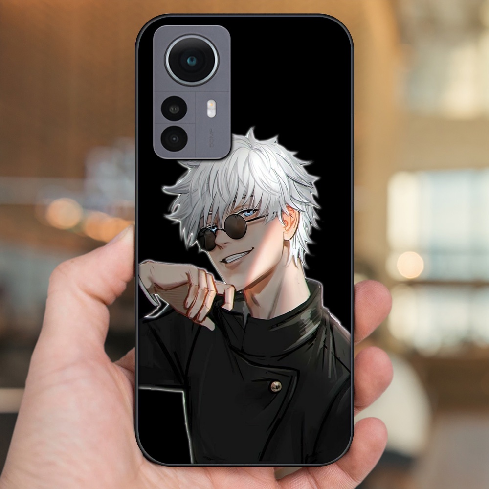 Ốp lưng Xiaomi 12 viền đen in hình Satoru Jujutsu Kaisen