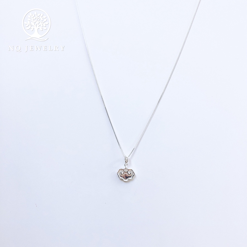 Charm bạc mặt khóa như ý treo - Ngọc Quý