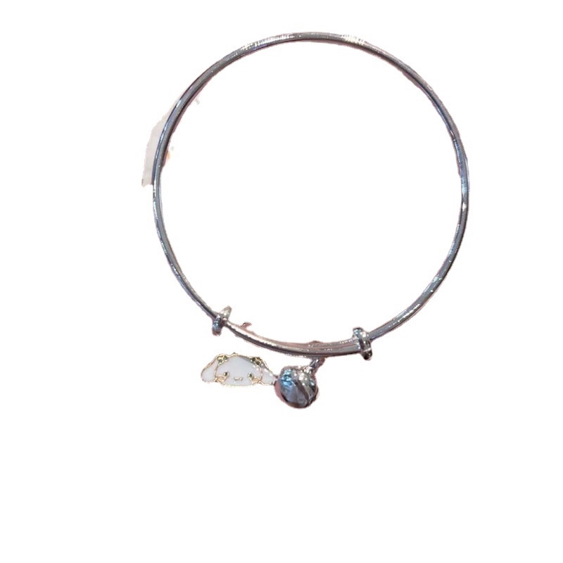 Vòng Tay Bạc Họa Tiết Hoạt Hình Chó Laurel Kulomi Dễ Thương Phong Cách Hàn Quốc Cho Cặp Đôi