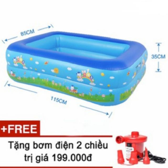 Bể Bơi 2 tầng 120cm , kèm Bơm điện