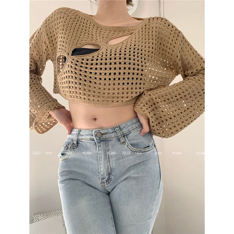 Áo Kiểu Tay Dài Thời Trang Quyến Rũ Cho Nữ