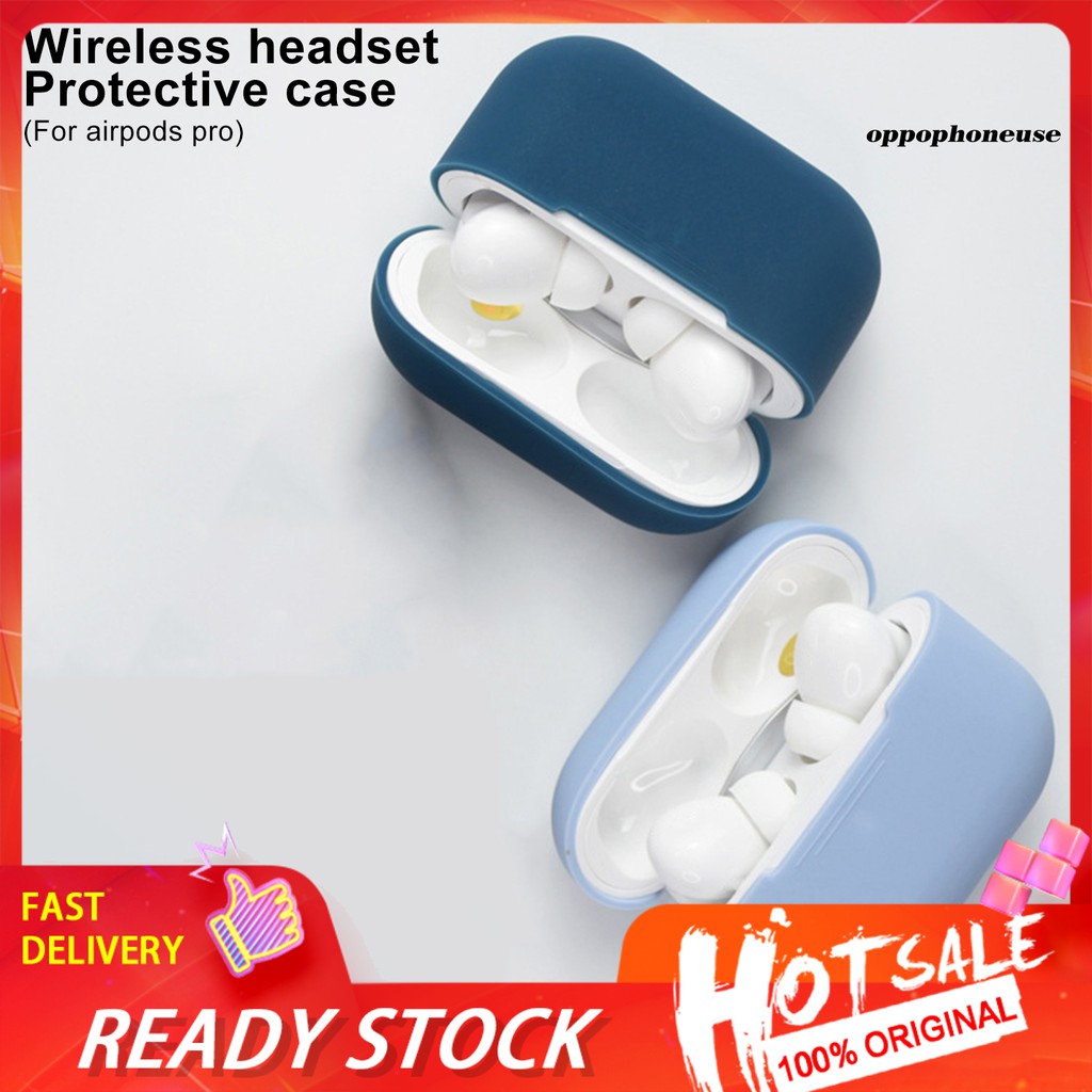 Hộp Đựng Tai Nghe Airpod Chống Rơi Màu Trơn