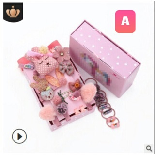 Set nơ cài tóc 24 món cho bé siêu xinh