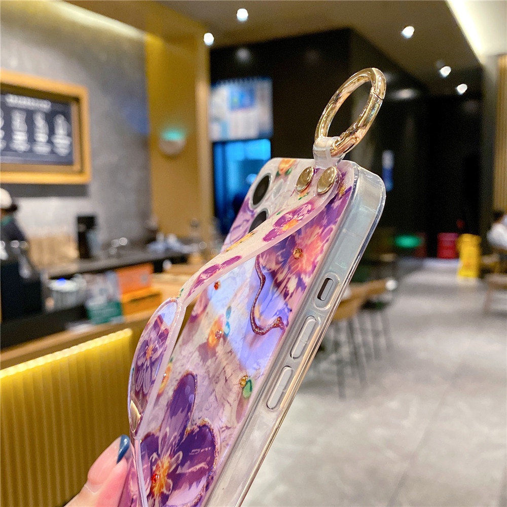 Ốp Điện Thoại Hình Hoa Mặt Trời Cười Có Dây Đeo Cho iPhone 14 13 12 Pro Max 13Mini