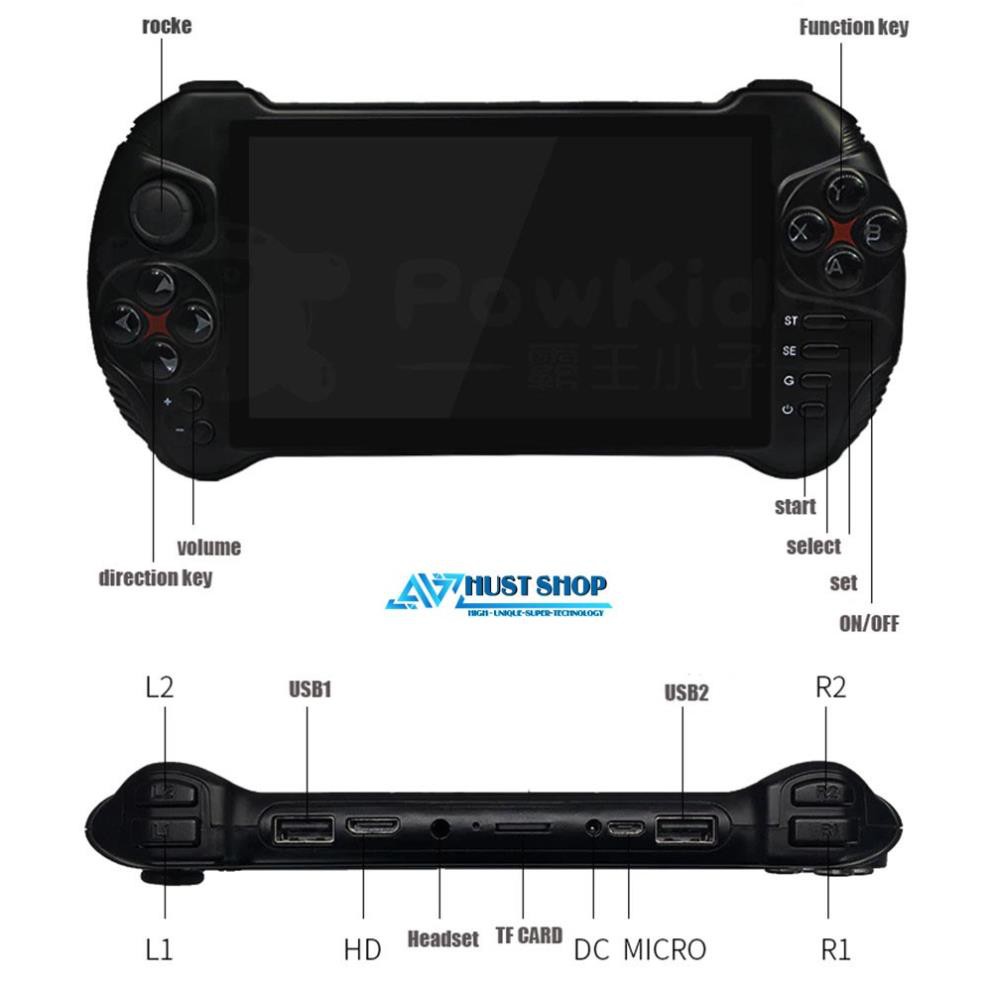 Máy Chơi Game Cầm Tay X15 Hệ Điều Hành Android 7.0 Hỗ Trợ Full game PSP/PS1/N64 Cân God Of War/PUBG Màn Hình Cảm Ứng