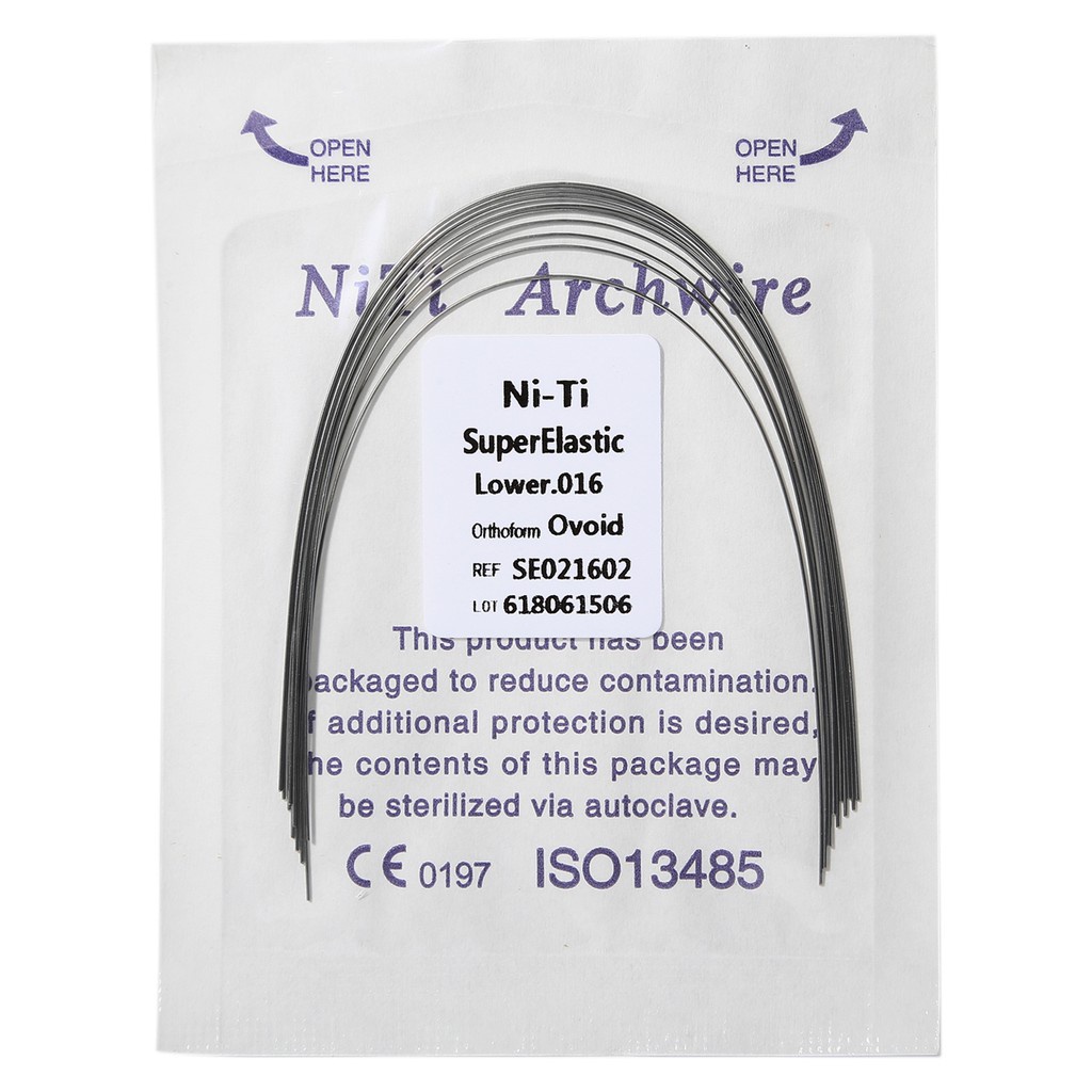 [Hàng mới về] Bộ 10 dây NITI chỉnh hình răng chuyên dụng cho nha khoa