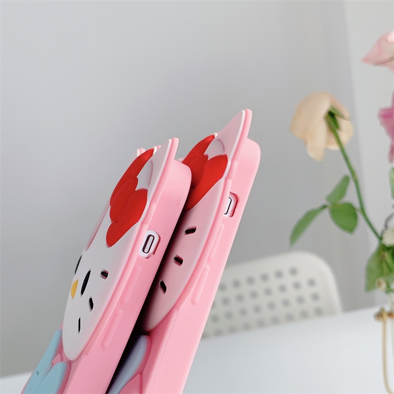 Ốp Điện Thoại Silicon Hình Vịt Màu Xanh Dương Cho iPhone X XS XR 11 11ProMax 12ProMax 12Pro 12 13 13ProMax 7/8 Plus
