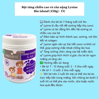 Bio Island - Lysine Dạng Viên 60v