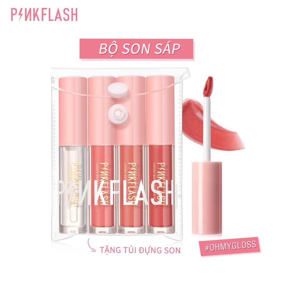 Set Of 4 Pinkflash Lip Gloss Moisturizes And Brightens Lips