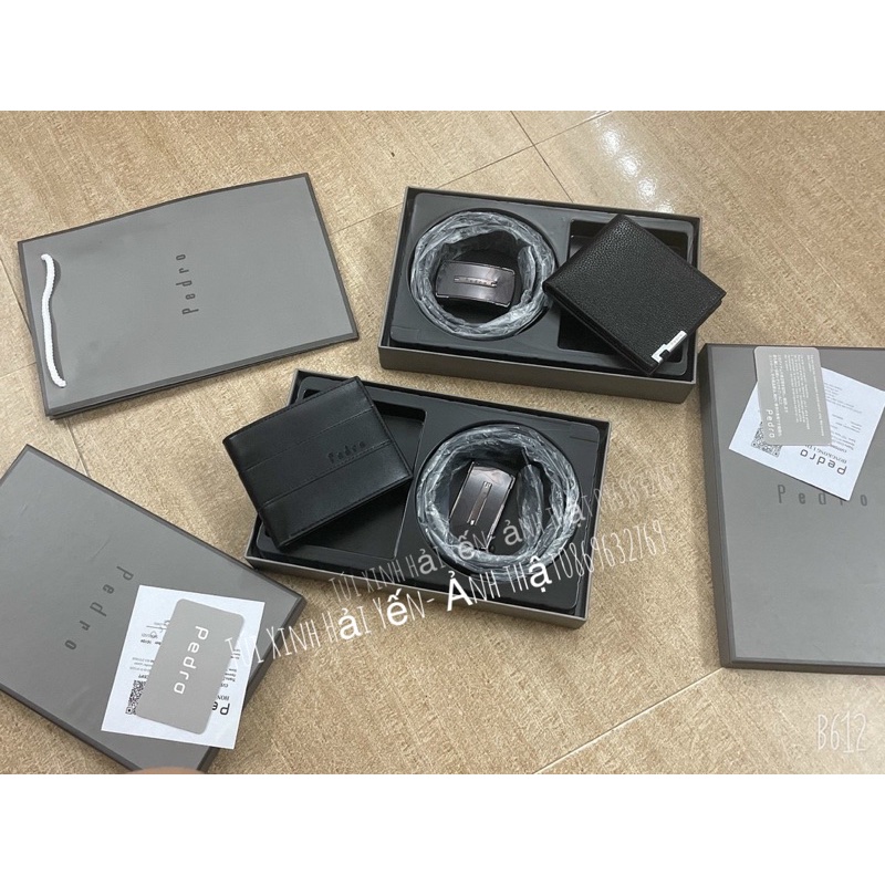 sét ví và thắt lưng hàng cao cấp  full hộp thẻ túi giấy như hình( ảnh Thật )