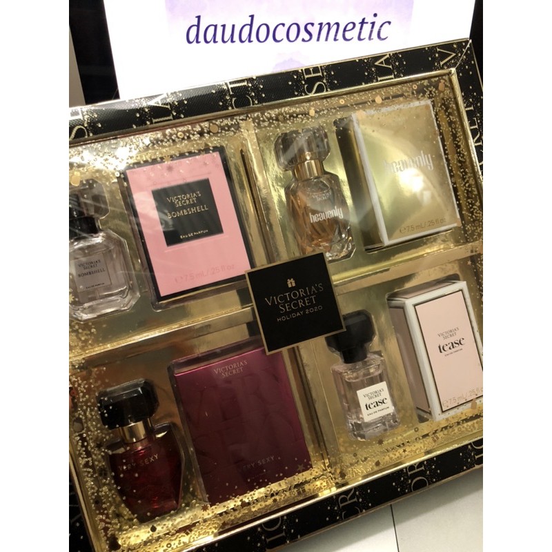 Tách Set Nước hoa Victoria Secret Holiday Very Sexy - Bombshell - Heavenly - Tease EDP 7.5ml