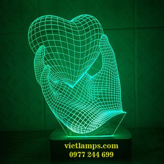 ĐÈN LED 3D BÀN TAY ĐÓN TRÁI TIM
