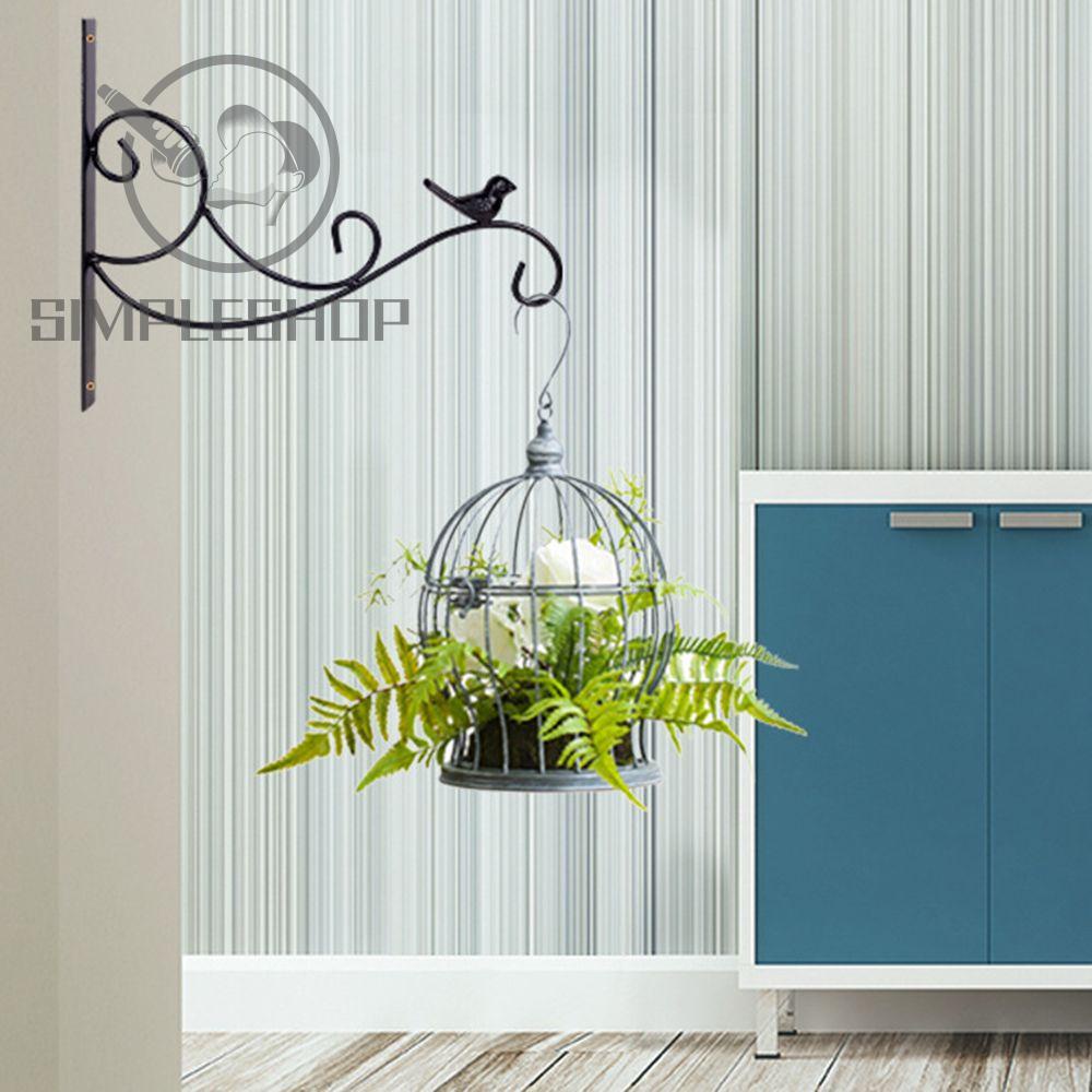 Móc Treo Chậu Hoa Gắn Tường Bằng Kim Loại Bền Đơn Giản Sáng Tạo Cổ Điển