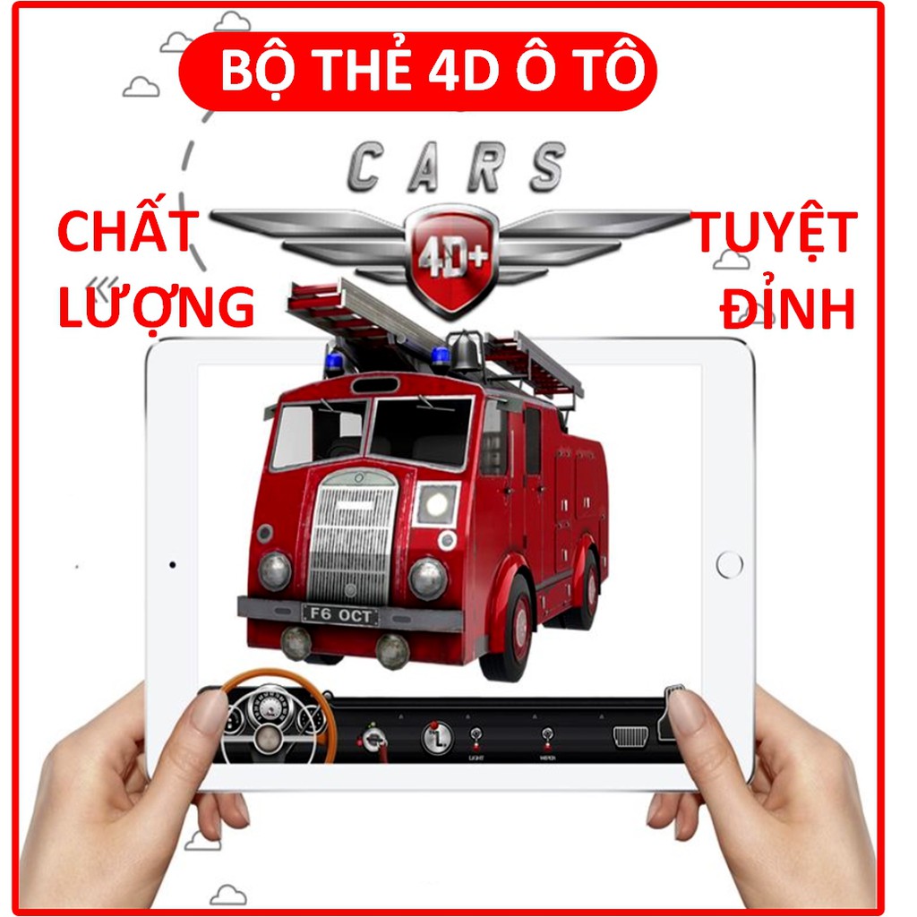  BỘ THẺ Ô TÔ CARS 4D CHO BÉ KHÁM PHÁ THẾ GIỚI Ô TÔ MUÔN MÀU GLENN DOMAN