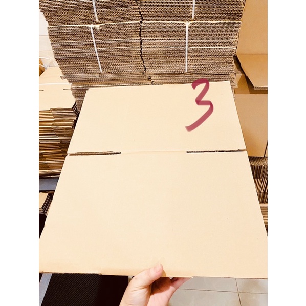 [50 bộ] Hộp carton dày đóng gói hàng 24,5x25x15