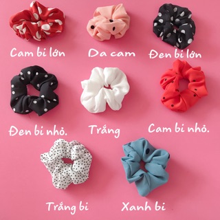 Cột tóc vải Chấm Bi scrunchies dễ thương.