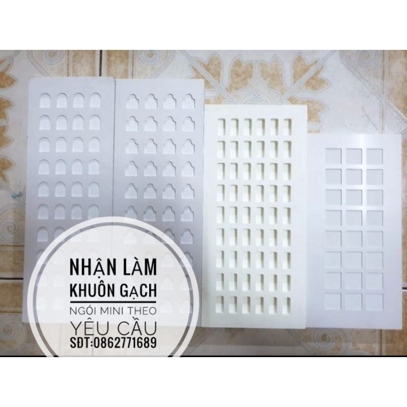 combo khuôn gạch lát nền gạch xây tường ngói cánh phượng ngói vảy cá -khuôn gạch ngói tiểu cảnh mini