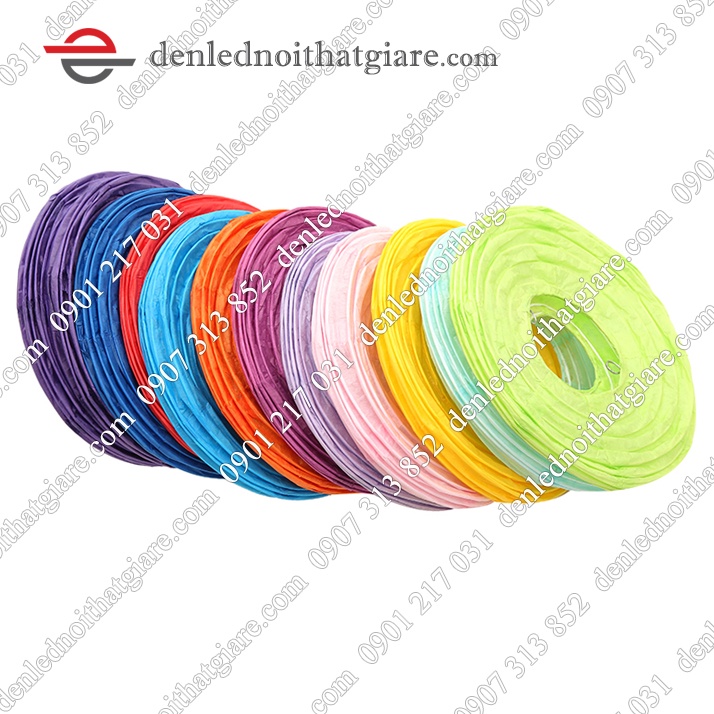 Combo 5 ĐÈN LỒNG GIẤY Lụa Tròn 30cm - Trang Trí Đám Cưới, Nhà Hàng, Sân Vườn, Quán Ăn, Lễ Hội